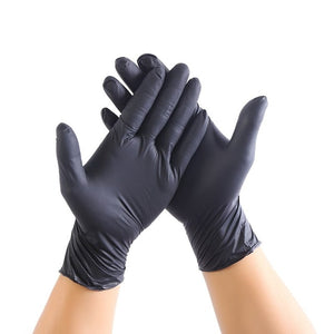 100pcs Black Disposable Latex Garden Gloves